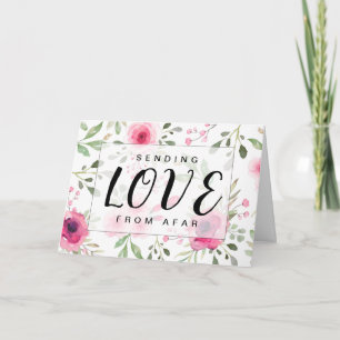 Send Love From Afar Watercolor Floral Card