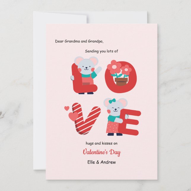Send Love on Valentine's Day Card (Front)