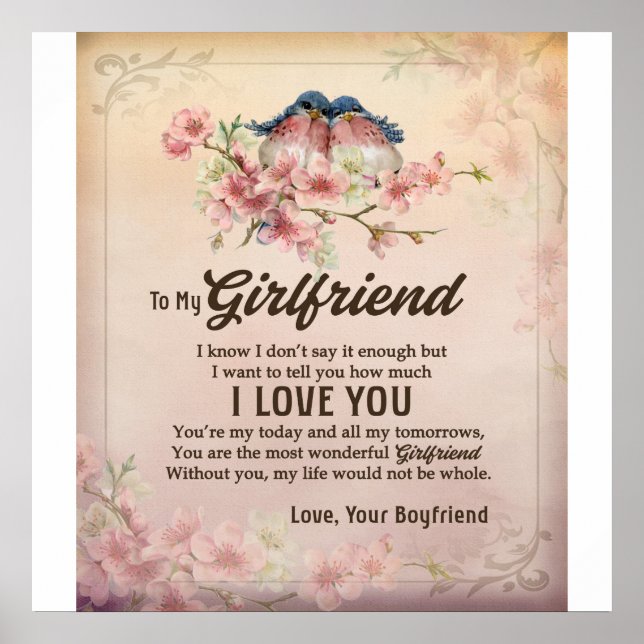 Send Love To My Girlfriend, From Your Boyfriend Poster (Front)