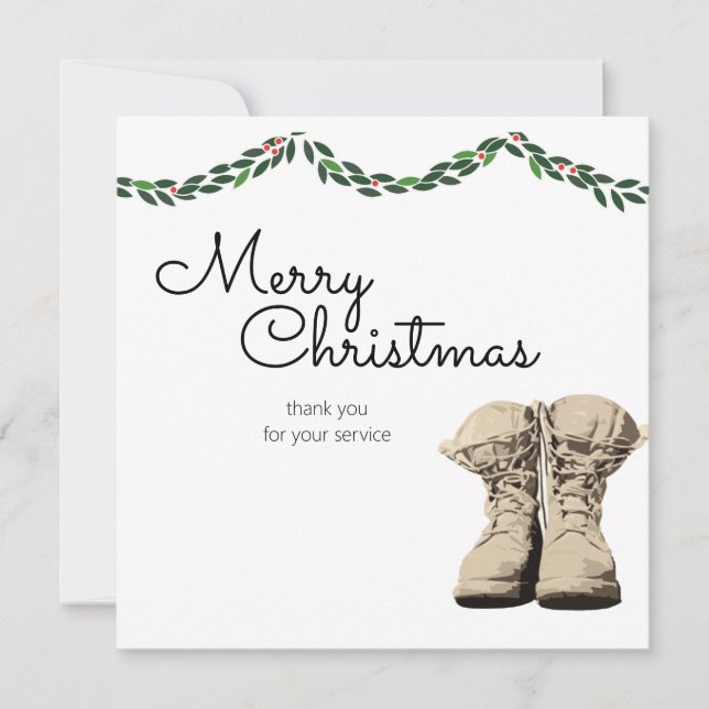 Send Military Christmas Christmas Cards Soldiers (Front)