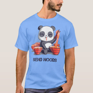 Send Noods Funny Ramen Noodle Kawaii Panda Pasta B T-Shirt