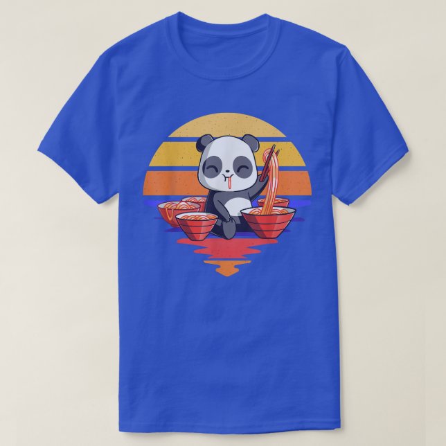 Send Noods Shirt Funny Ramen Noodle Panda Eating R (Design Front)