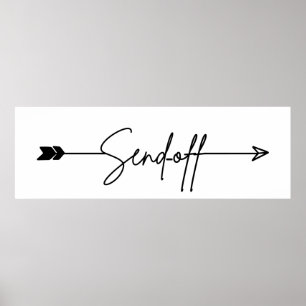 Send off sign arrow Wedding sign