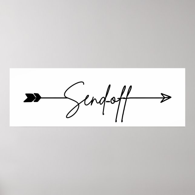 Send off sign arrow Wedding sign (Front)