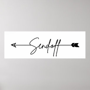 Send off sign direction Wedding sign