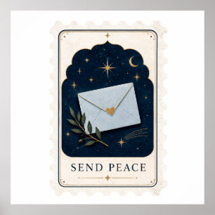 Send Peace Celestial Pen Pal Sticker Sheet Poster