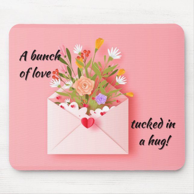 Send some love and a hug!  mouse mat (Front)