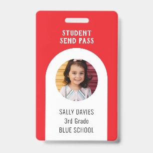 SEND Student Support Pass Photo Info Badge ID Badge