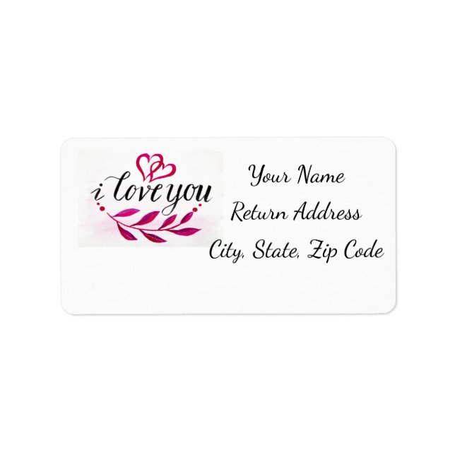 Send the Love Quote Personalise Address Label (Front)