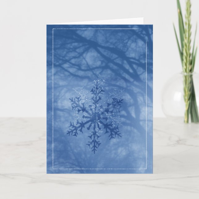 Send the Sparkle of a Winter Snowflake Holiday Card (Front)