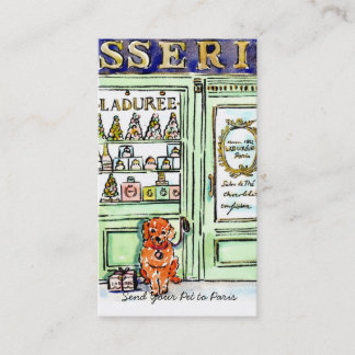 Send Your Pet to Paris Pup Business Card