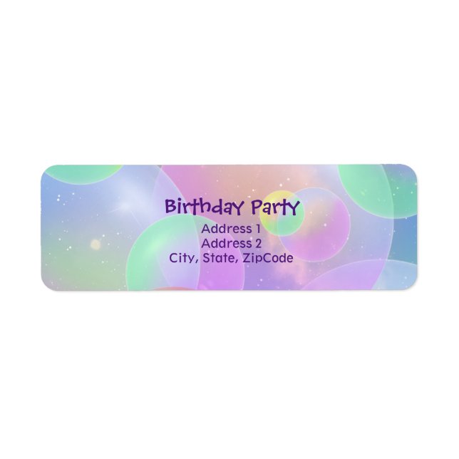 Sender Tags - Bubbles Design (Front)