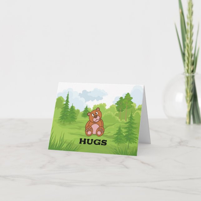 Sending a Bear Hug to You Holiday Card (Front)