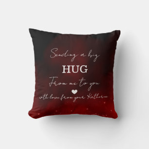Sending a Big Hug Personalized Love Message Cushion