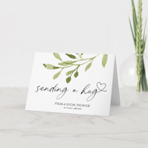 Sending a Hug Quarantine Social Distance Miss You Card