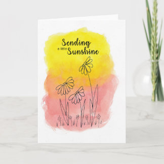 Sending a little sunshine encouragement support card