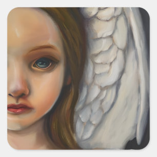 Sending an Angel to Watch Over You Square Sticker