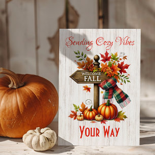 Sending Cosy Vibes Your Way – Fall Postcard