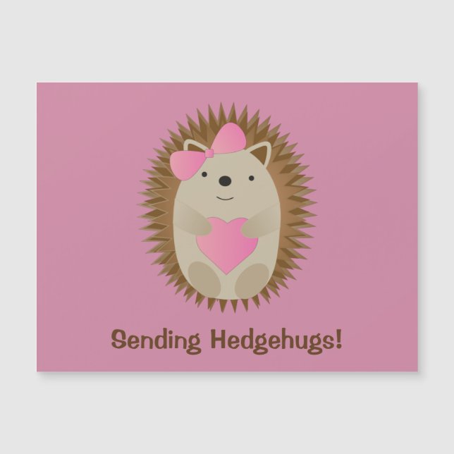 Sending Hedgehugs Cute Cartoon Girl Hedgehog  (Front)