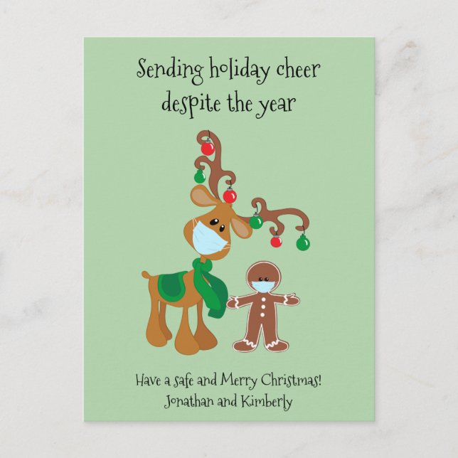 Sending Holiday Cheer Despite the Year 2020 Postcard (Front)