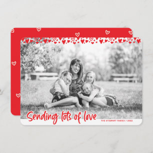 Sending Lots of Love, Family Photo Valentine card
