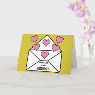 Sending Love Birthday Card