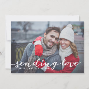 Sending Love Calligraphy Valentine's Day Card