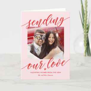 Sending Love Editable Colour Valentine's Day Card