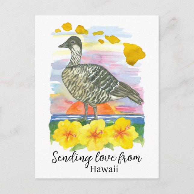 Sending Love From California Quail Poppies Postcard (Front)