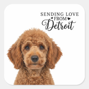 Sending Love From Detroit  Square Sticker