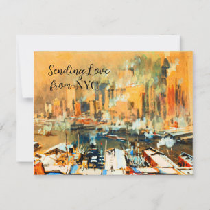 Sending Love from NYC Manhattan Harbour Skyline