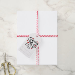 Sending Love Hand Lettering with Hearts Gift Tags