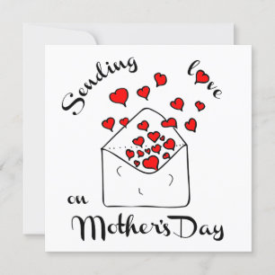 Sending Love on Mother's Day Flat Card
