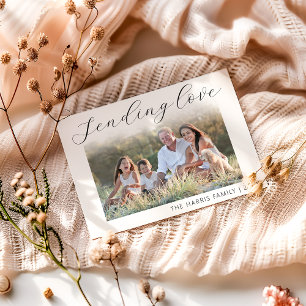 Sending Love Photo Valentines Day Holiday Card