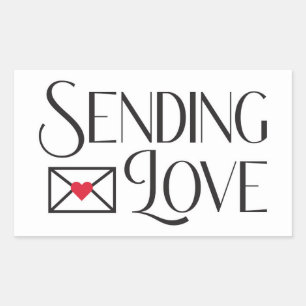 Sending Love Rectangular Sticker