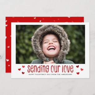 Sending Our Love Single Photo Valentine's Day Card