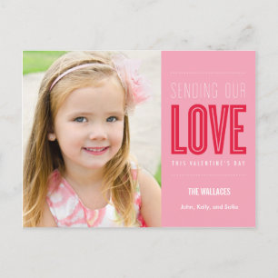 Sending Our  Love Valentine's Day Post Card
