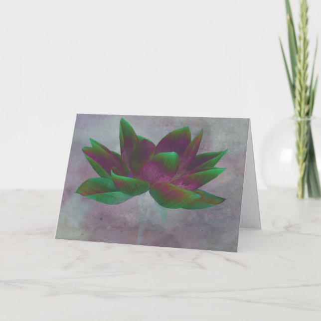 Sending Peace Lotus Flower Card (Front)