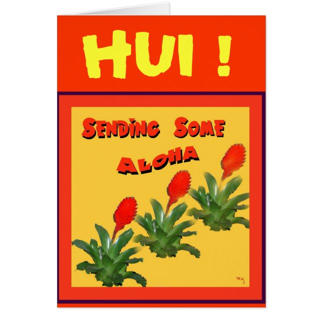 SENDING SOME ALOHA Card (Front)