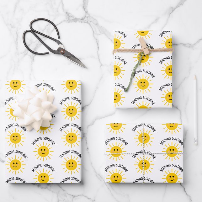 Sending Sunshine Wrapping Paper Sheets (Front)