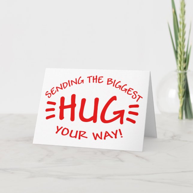 Sending the biggest hug customisable card (Front)