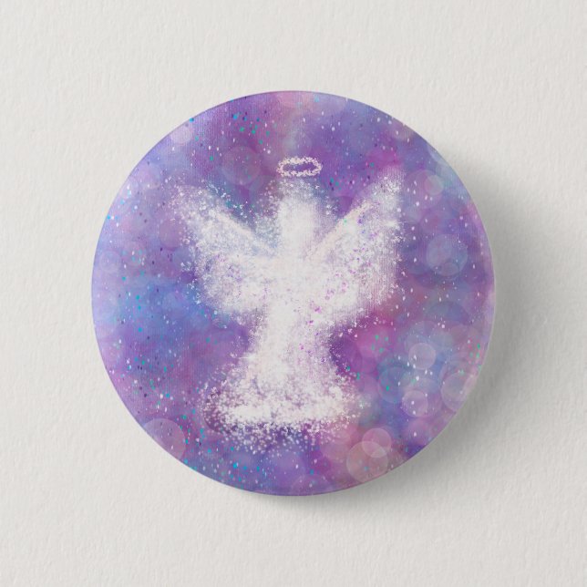 Sending this Angel to Watch Over You 6 Cm Round Badge (Front)