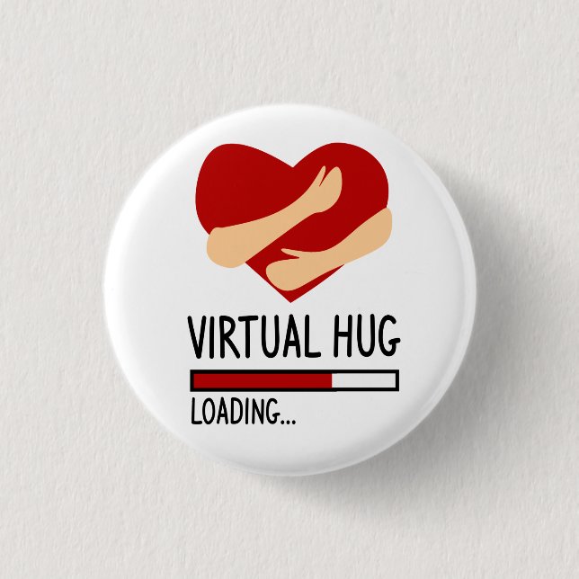 Sending Virtual Hug 3 Cm Round Badge (Front)