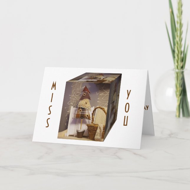 SENDING WISHES AT CHRISTMAS ACROSS THE MILES HOLIDAY CARD (Front)