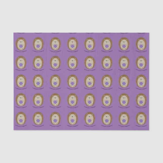 Sending You a Hedgehug Hedgehog Tissue Paper (Front)