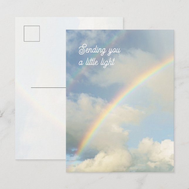 Sending You a Little Light Rainbow Thinking of You Postcard (Front/Back)