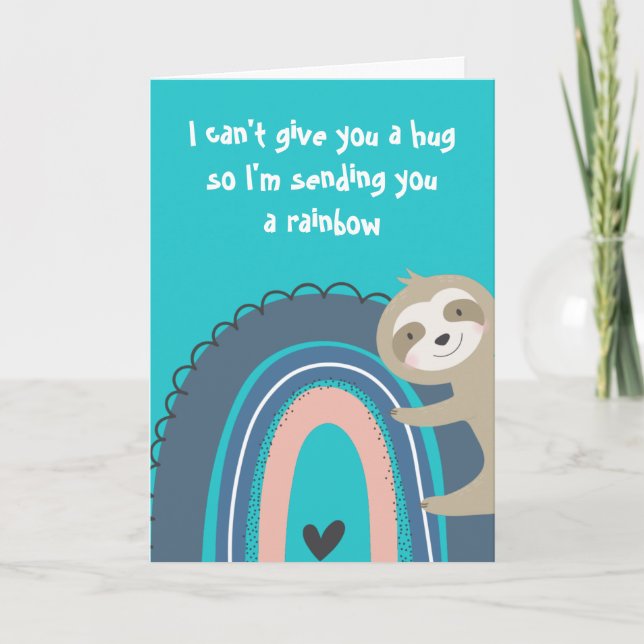 Sending You A Rainbow Sloth Card (Front)