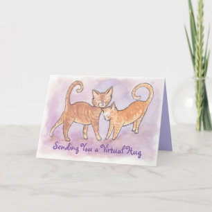 Sending You a Virtual Hug Kitty Card