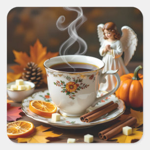 Sending You Autumn Blessings   Pretty Fall Square Sticker