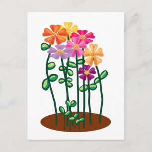 Sending you flowers postcard
